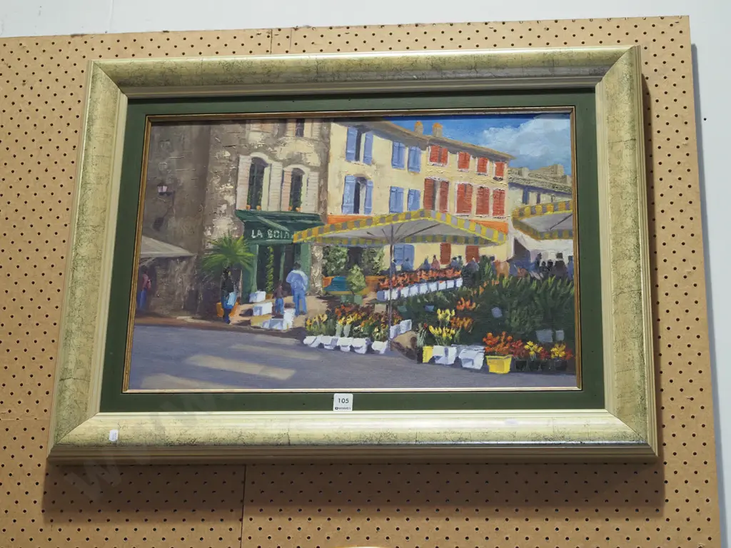 framed oil - flower seller Image 1++