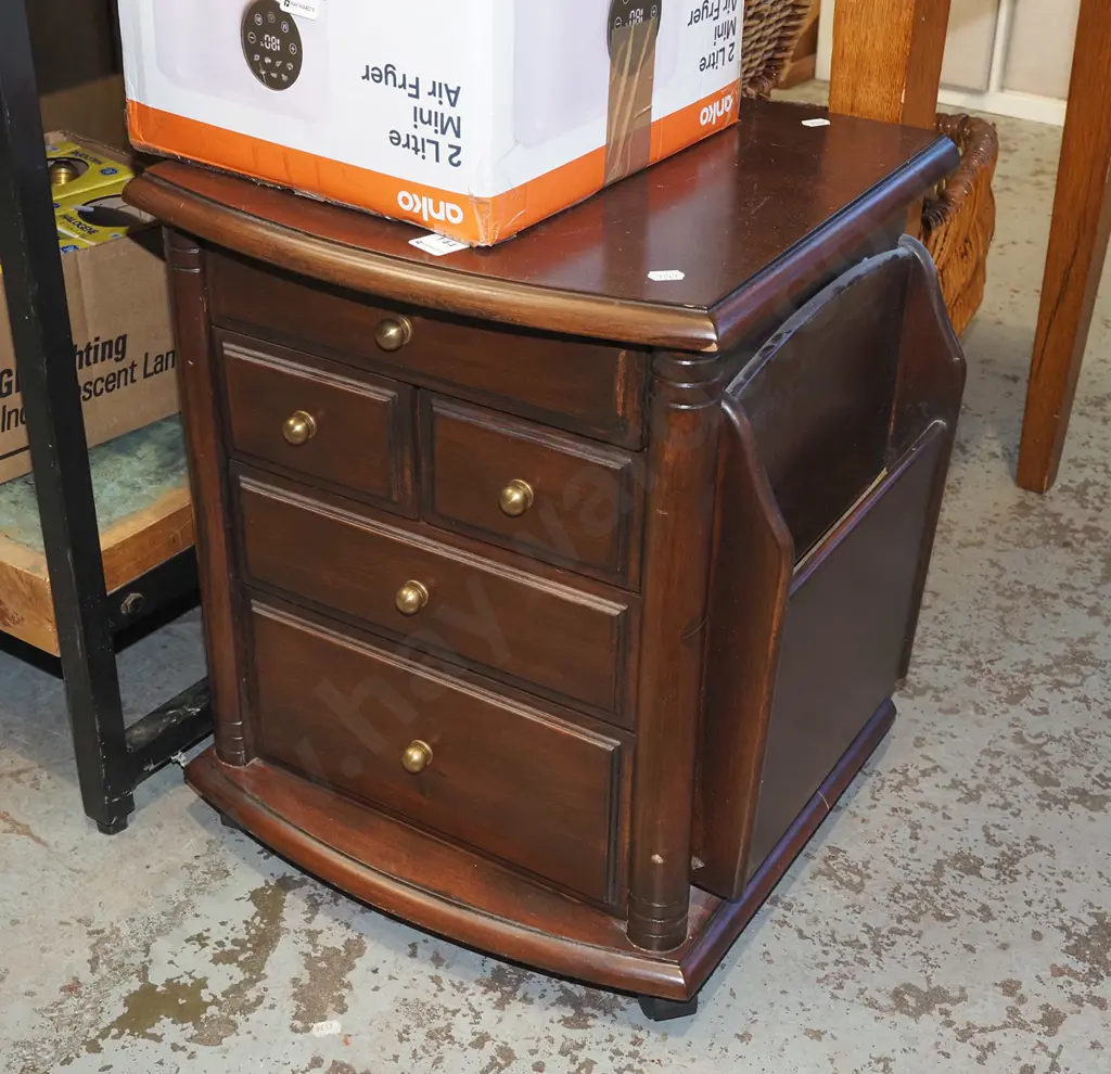 end table with 5 drawers, 2x magazine racks Image 1++