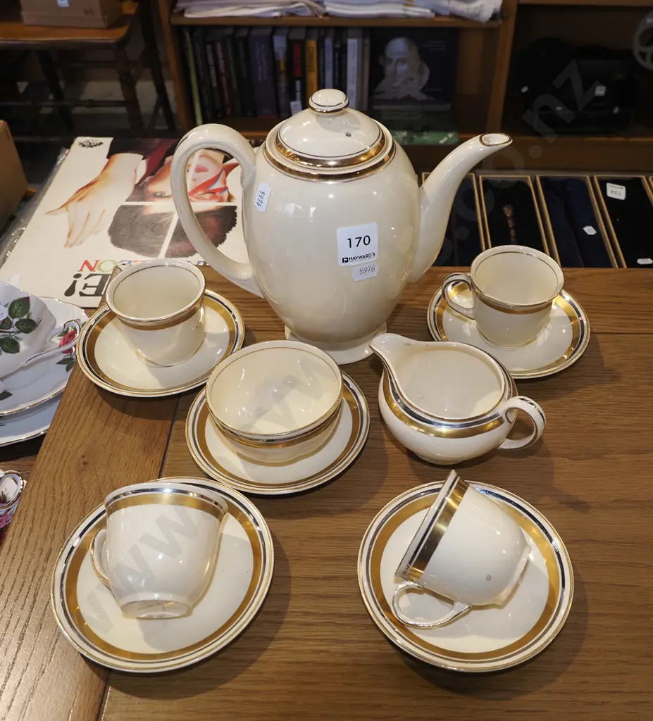 Johnson Bros green and gold part coffee set Image 1++
