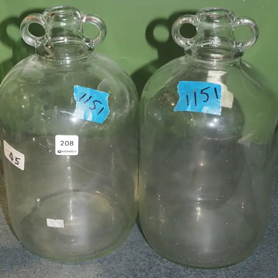 2x glass demi-johns