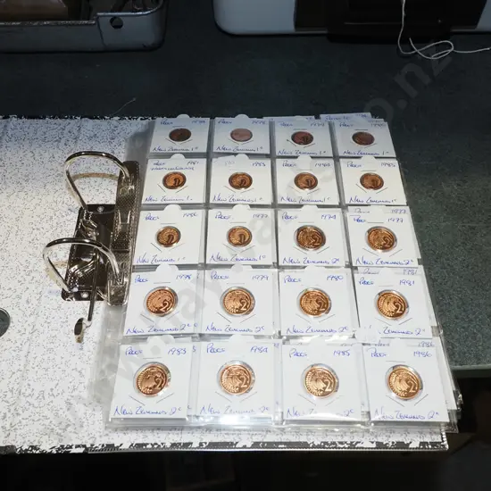 coin collection in folder