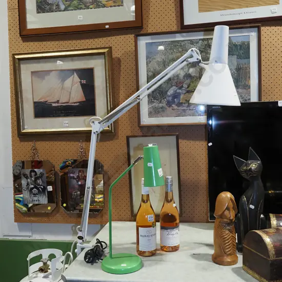 Superluxe clamp mounted anglepoise lamp