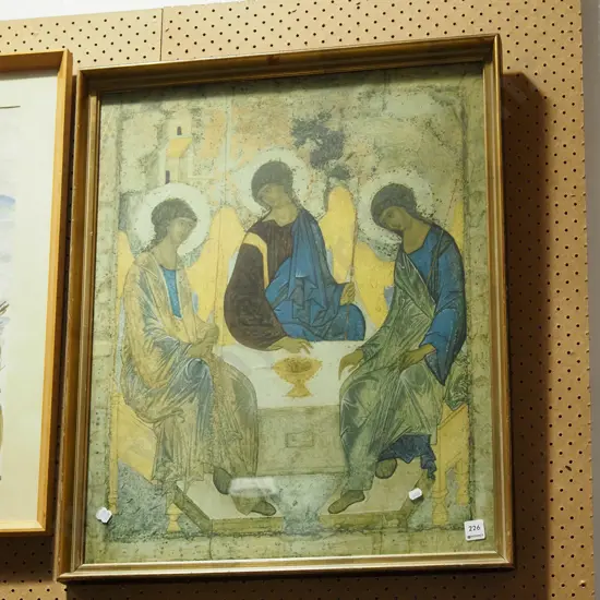 framed religious print