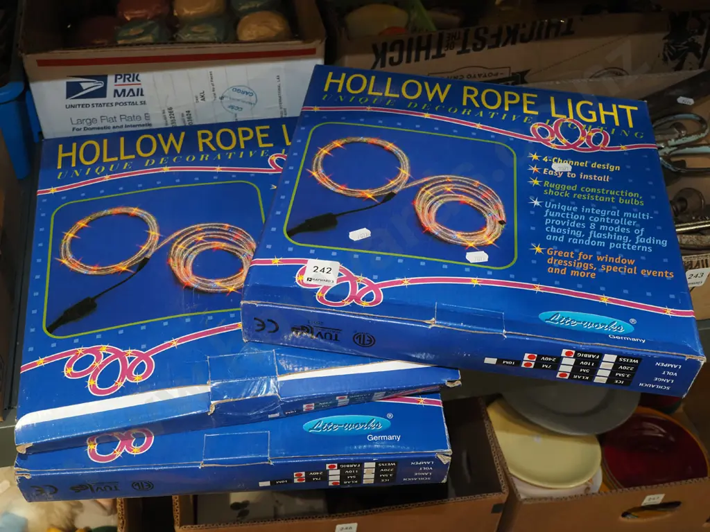 3x boxed hollow rope decorative lighting Image 1++