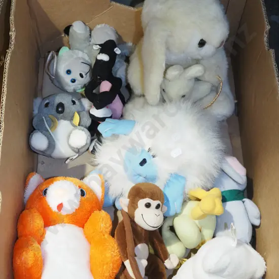 box of soft toys