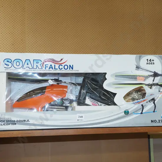 boxed Soar Falcon radio control helicopter