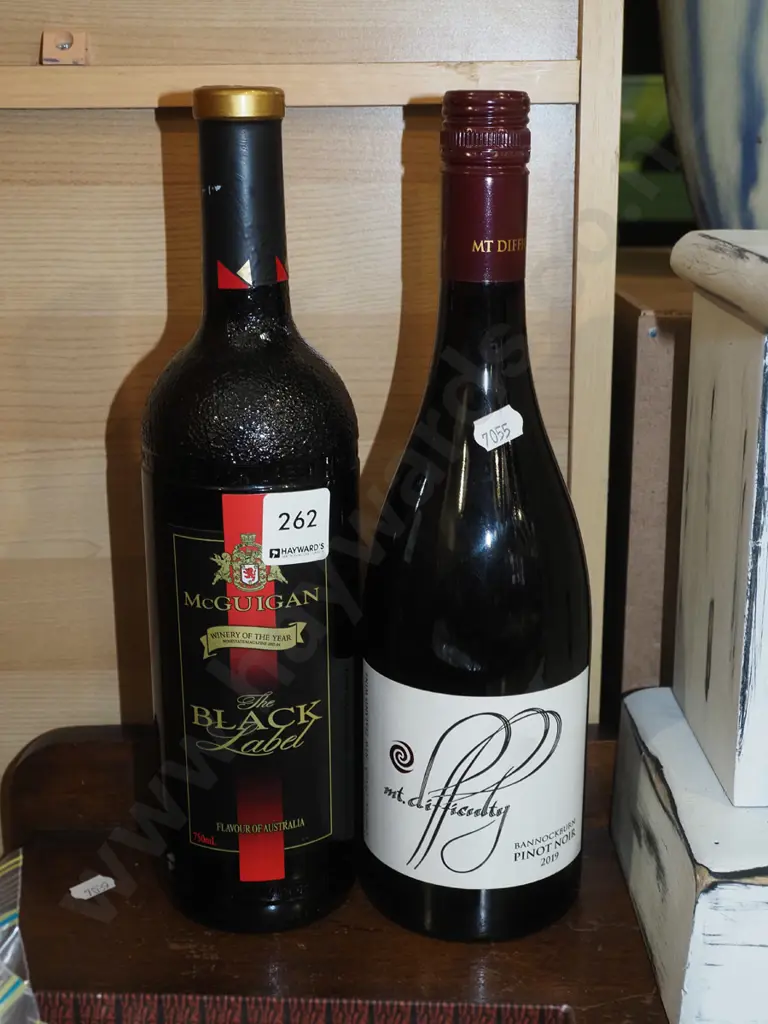 Mt Difficulty pinot noir 2019, McGugan black label 2004 Image 1++