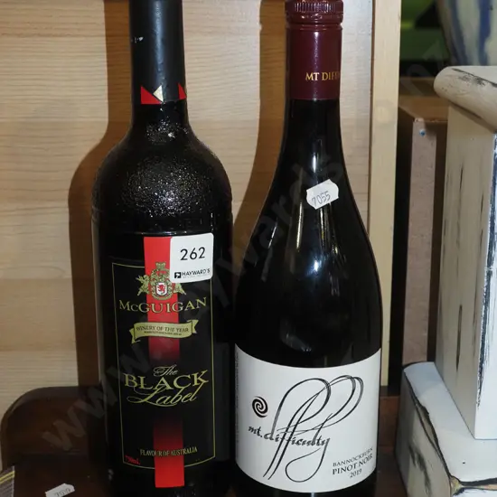 Mt Difficulty pinot noir 2019, McGugan black label 2004