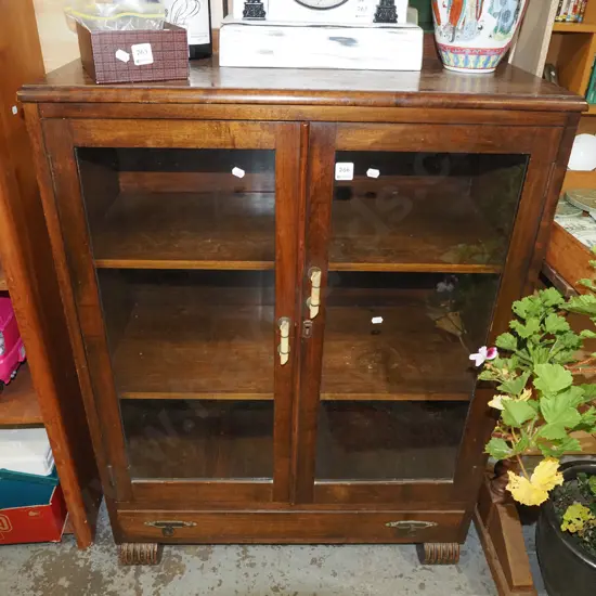 deco 1 drawer 2 door china cabinet - varnish needs attention H1715 W770 D350