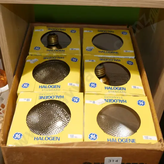 box of halogen light bulbs