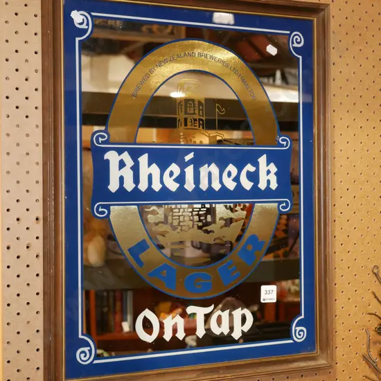Rheineck Lager advertising mirror