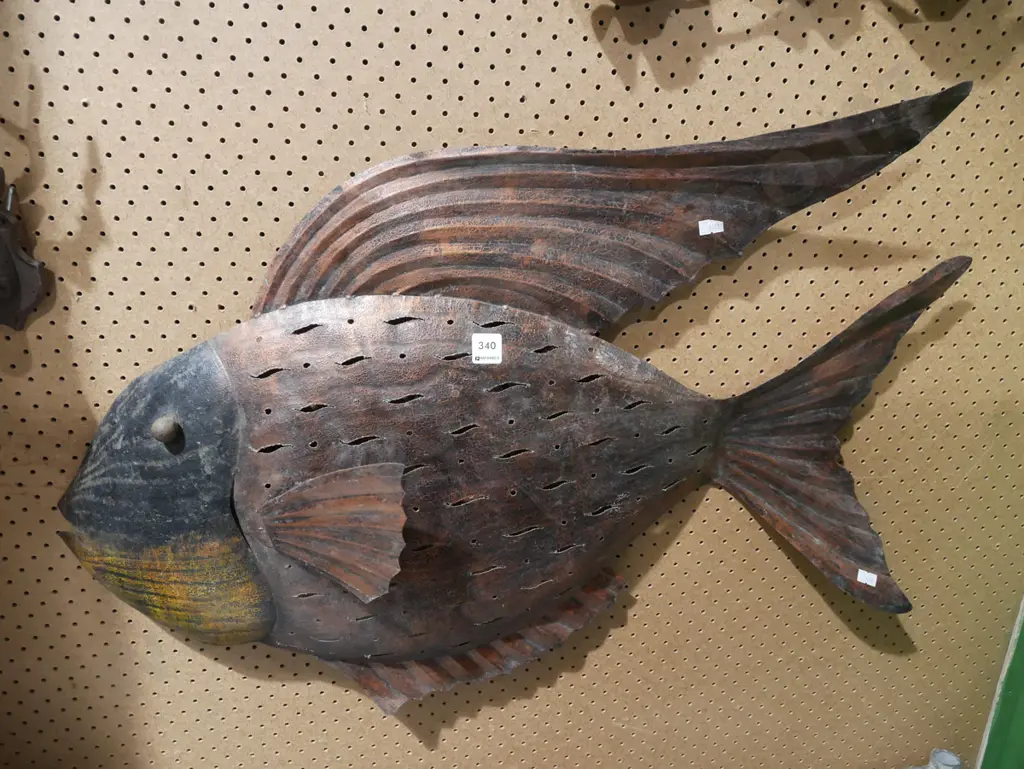 metal wall art fish L880 Image 1++
