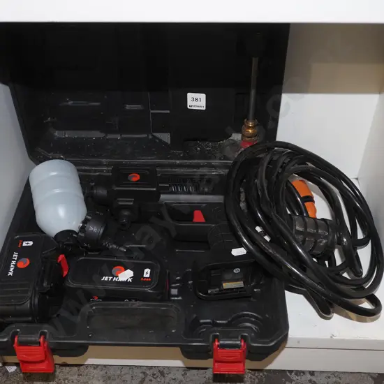 Jet Hawk cased pressure washer - battery powered