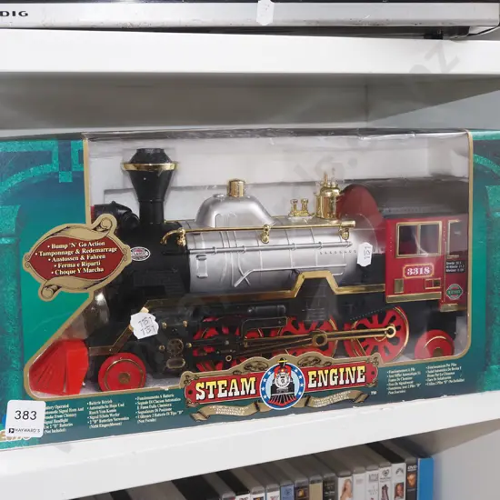 cased toy steam engine