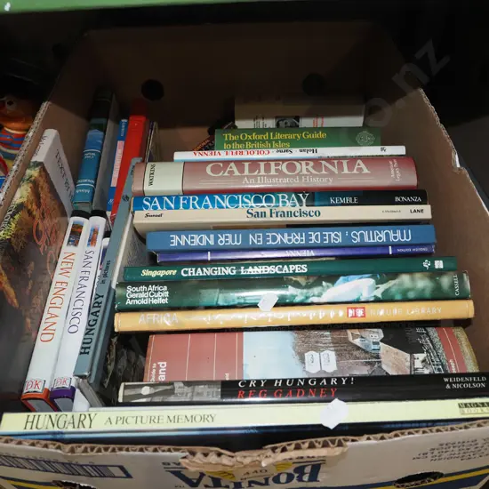 box; travel books