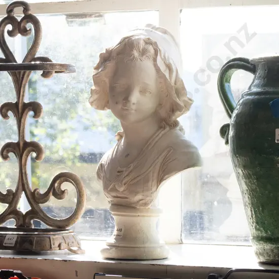 cast plaster female bust H440