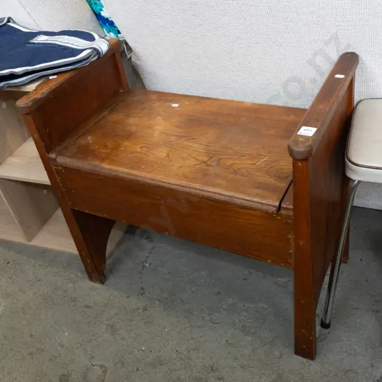 oak piano stool