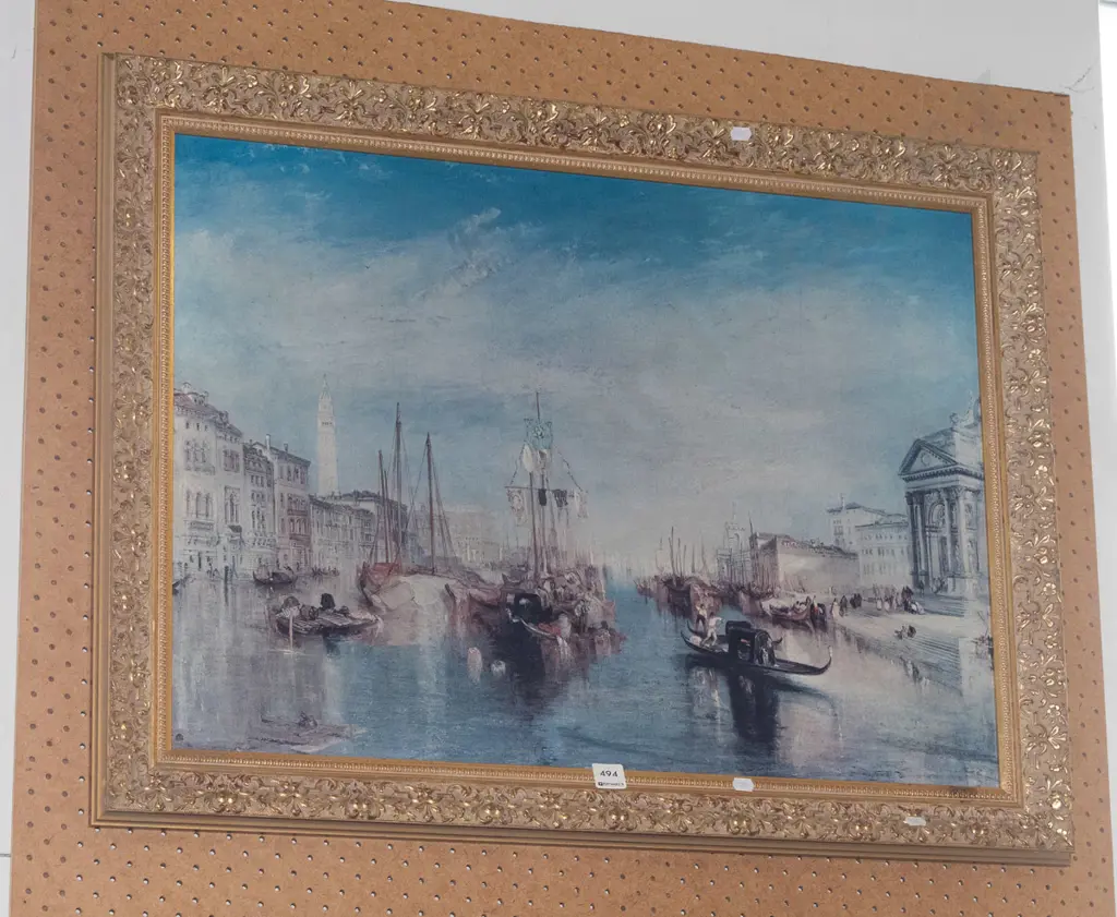 gilt framed print - Venetian scene Image 1++