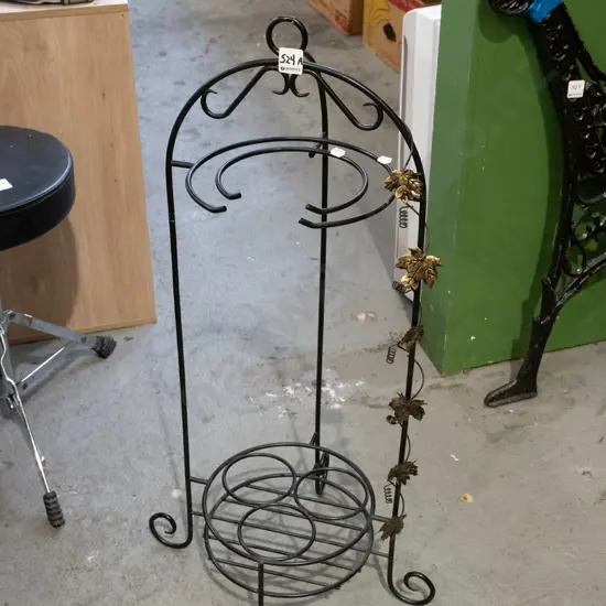 retro wrought metal plant stand