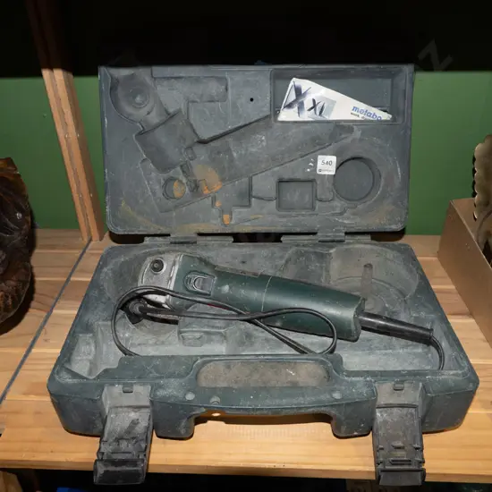 cased Matebo angle grinder