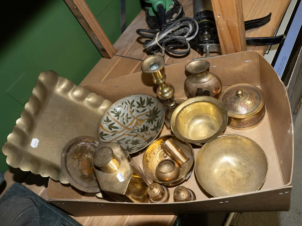 box of brass ware Image 1++