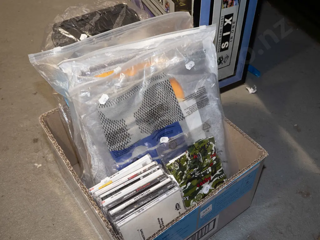 boxed exercise lumber support, CDs etc Image 1++