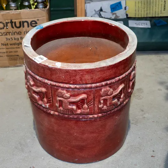 red terracotta garden planter H300