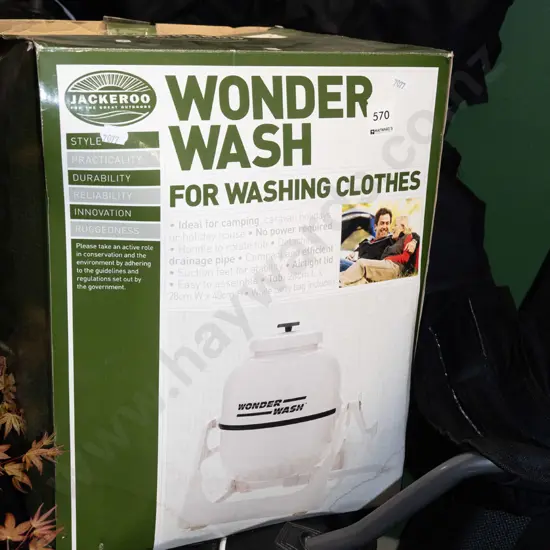 boxed Wonder Wash portable clothes washer