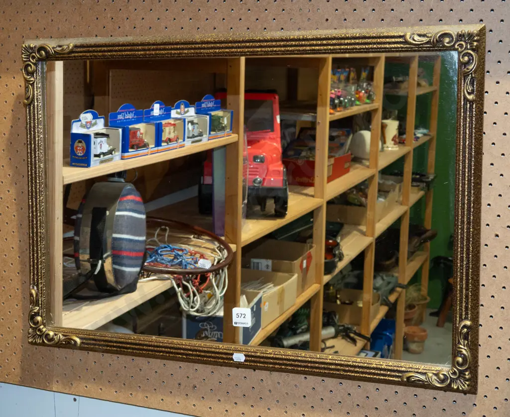 gilt framed mirror - some damage to frame Image 1++