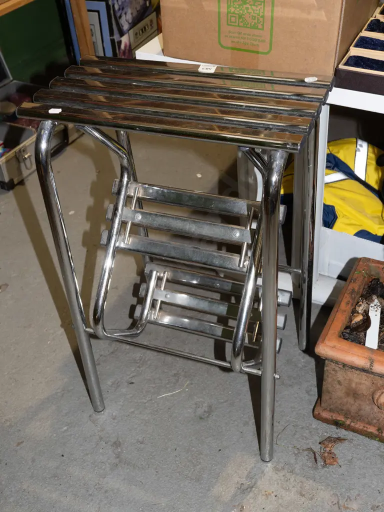 chrome kitchen step stool Image 1++
