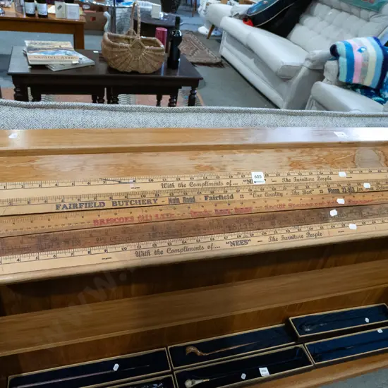 vintage advertising rulers