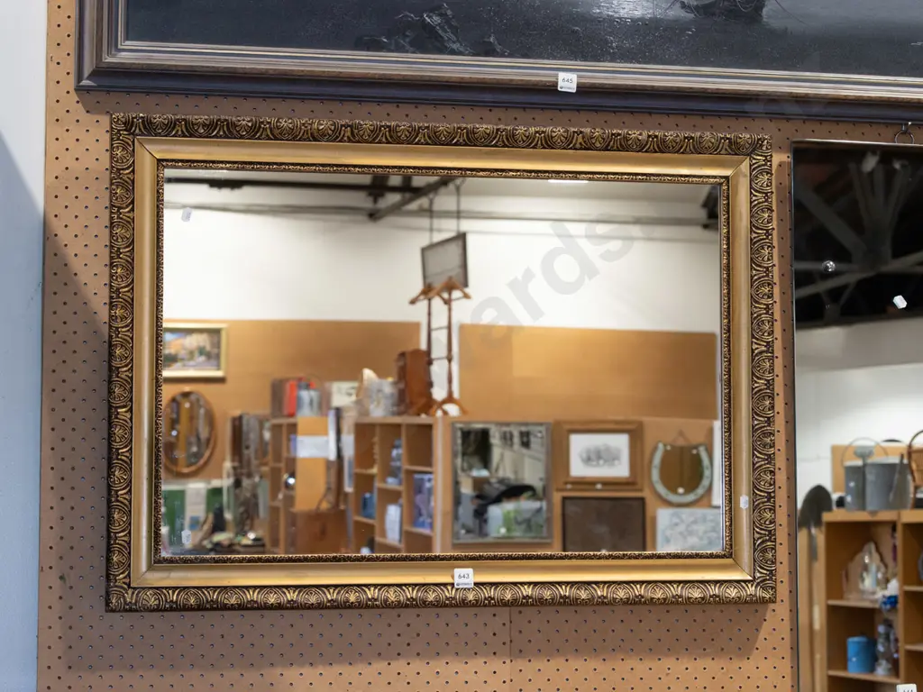 gilt framed wall mirror Image 1++