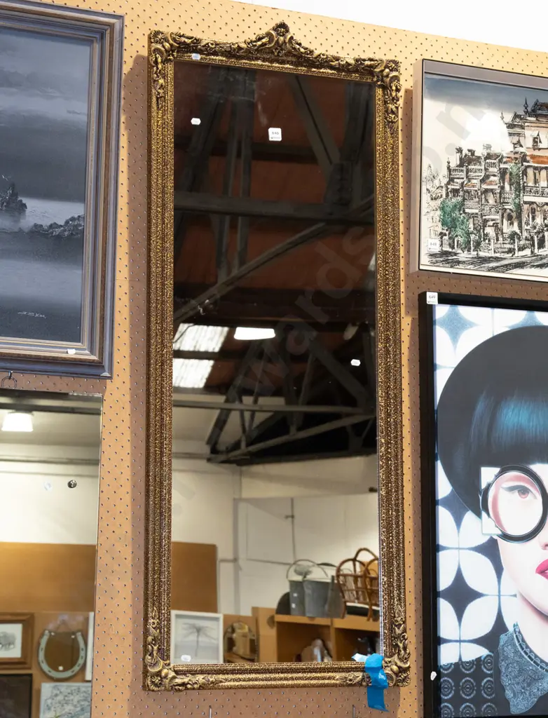 gilt framed wall mirror Image 1++