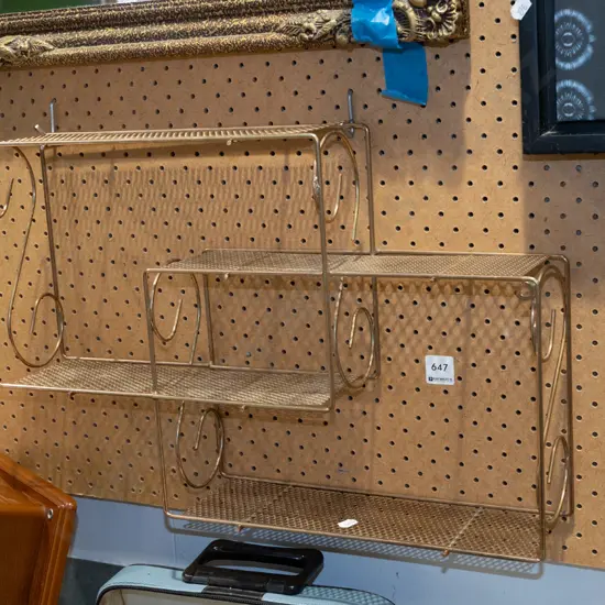 small metal retro shelves