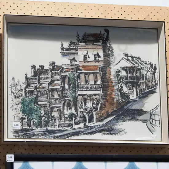 framed print - street scene