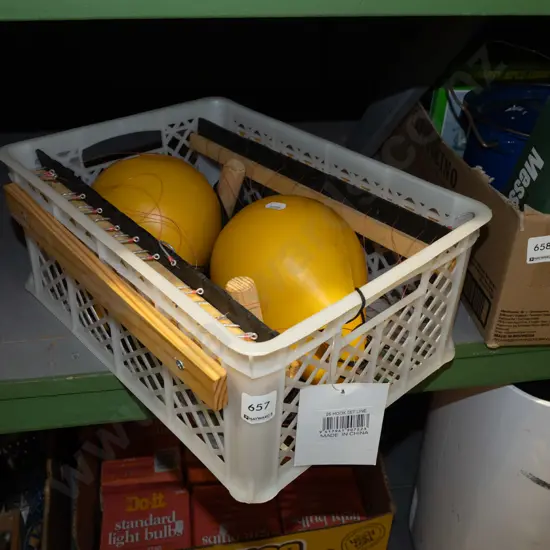 fishing lines, hooks, buoys