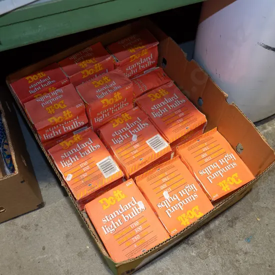 box of light bulbs