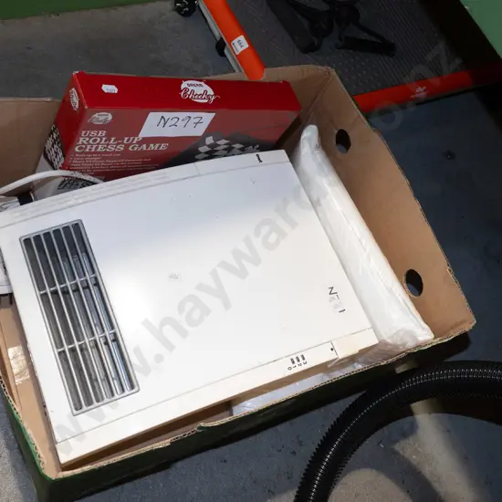 box; heater, chess board