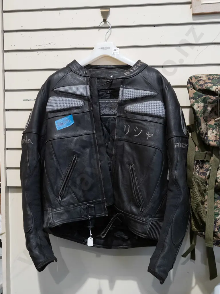 leather size 42 motorcycle jacket Image 1++