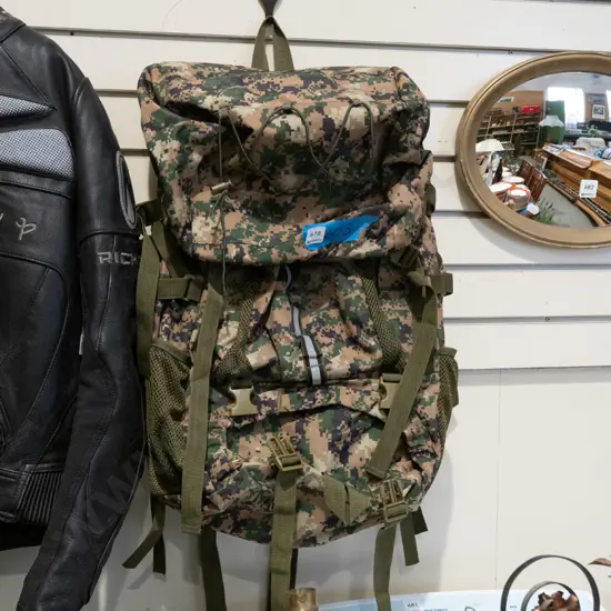 camouflage backpack