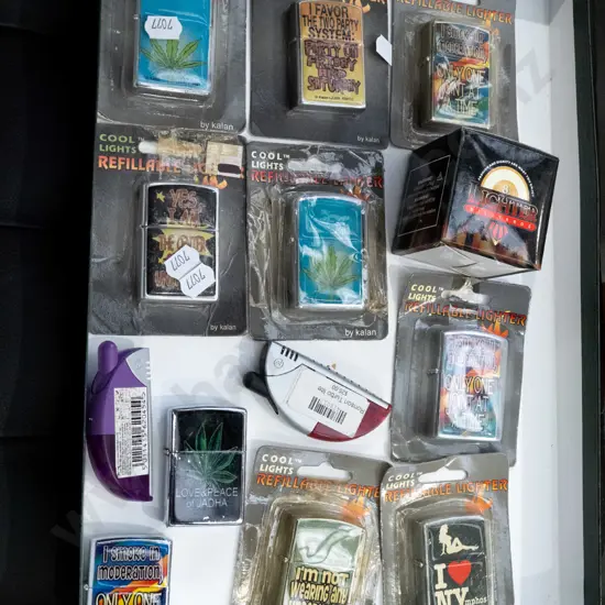tray of lighters
