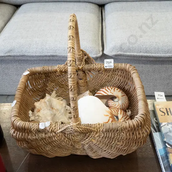 basket of seashells