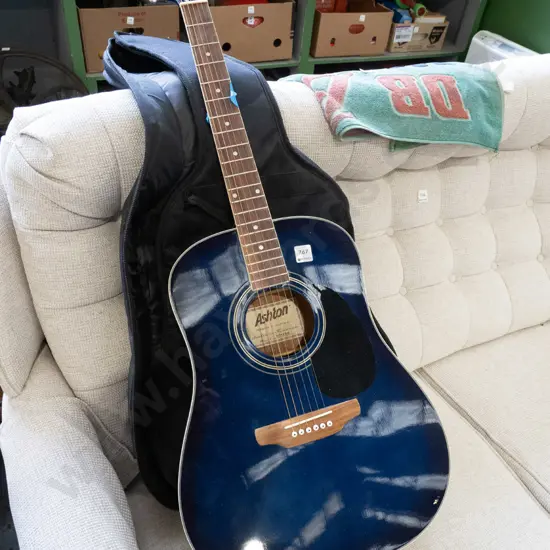 Ashton acoustic guitar and carry case