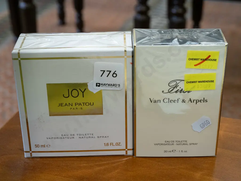 boxed van Cleefs & Arpels First eau de toilette 30ml, Jean Patou Joy eau de toilette 50ml Image 1++