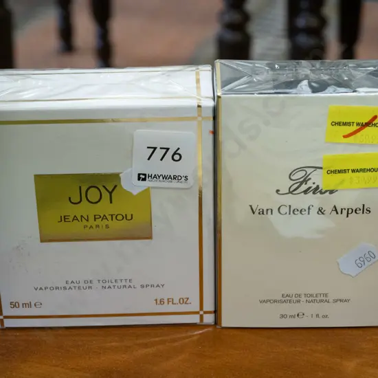 boxed van Cleefs & Arpels First eau de toilette 30ml, Jean Patou Joy eau de toilette 50ml