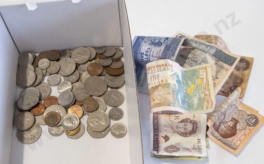 box of coins & bank notes Image 1++