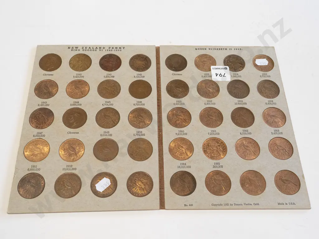 New Zealand pennies collector set Image 1++