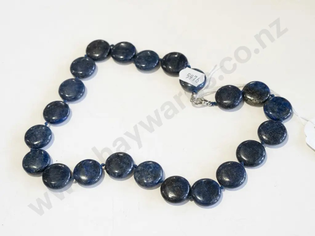 4x sterling silver rings & blue stone necklace Image 1++