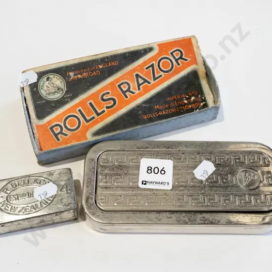 vintage Rolls Razor & tin of matches