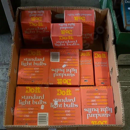 box; light bulbs